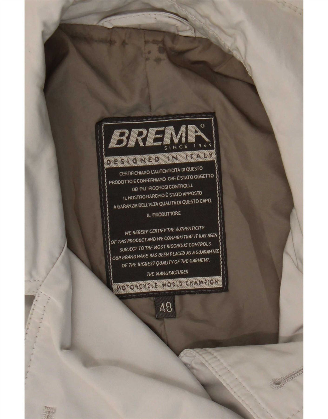 Brema ženski kratki graškasti kaput IT 48 XL sivi najlon