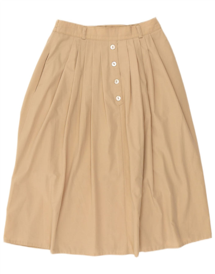 FAIR LADY Womens Pleated A-Line Skirt W28 Medium Beige