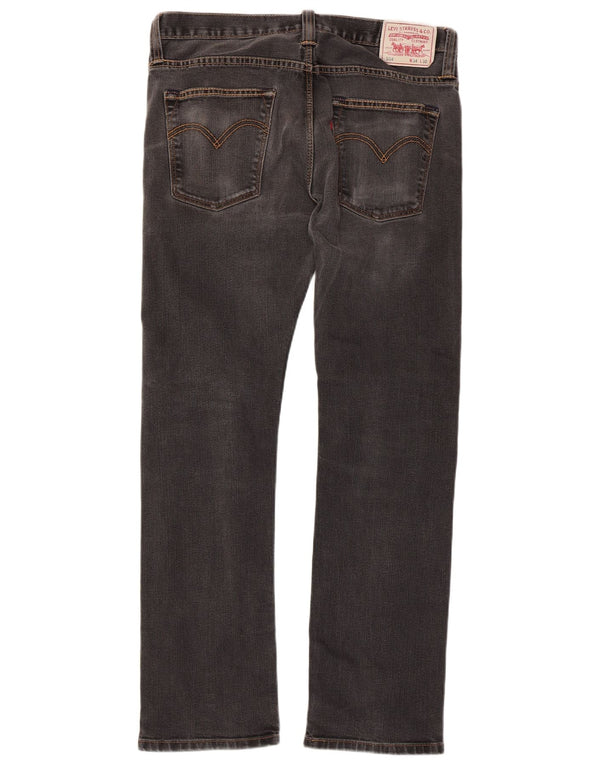 LEVI'S muške 504 ravne traperice W34 L32 crni pamuk