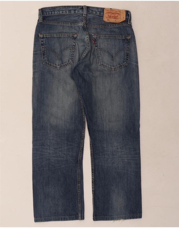 LEVI'S muške 501 ravne traperice W32 L26 plavi pamuk