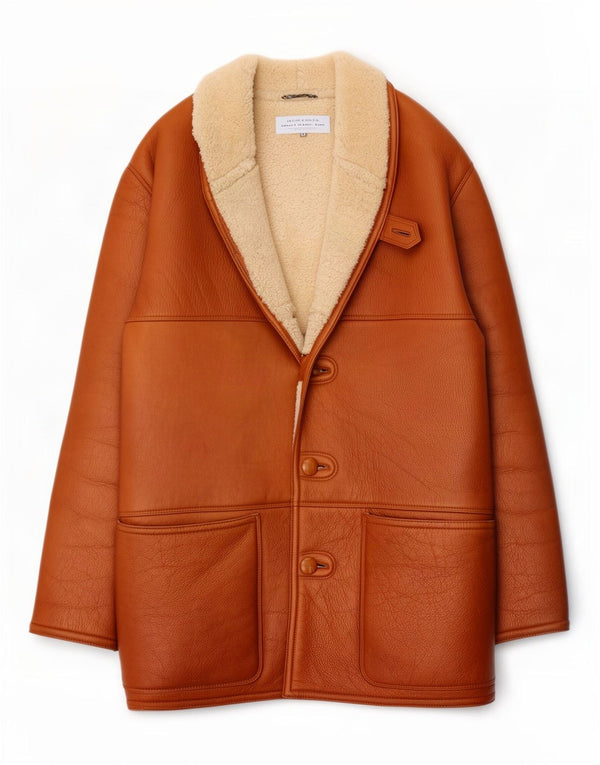 Lamatta muška jakna s ovčicama UK 40 Large Brown