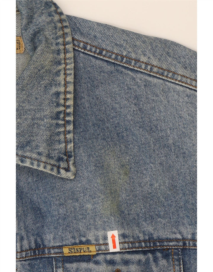 SINFUL Mens Denim Jacket UK 44 2XL Blue Cotton Vintage Sinful and Second-Hand Sinful from Messina Hembry 