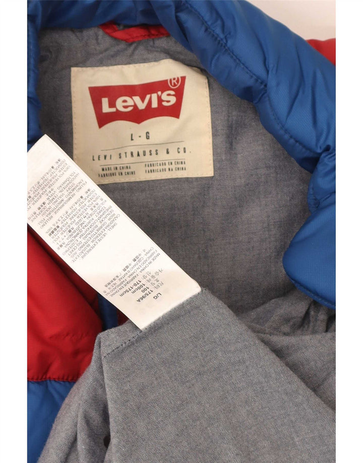 Levi's muška podstavljena jakna UK 40 velika plava boja od poliestera