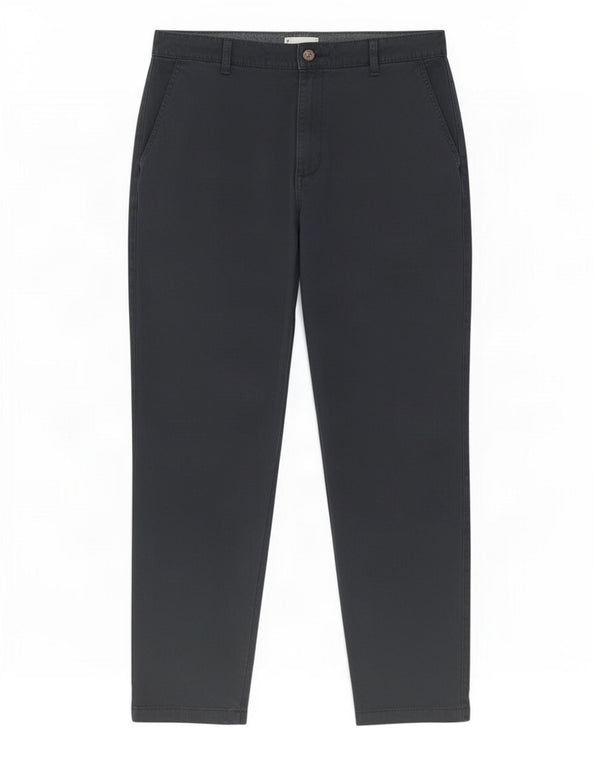 Zara ženske ravne chino hlače UK 18 XL W38 L29 crni pamuk