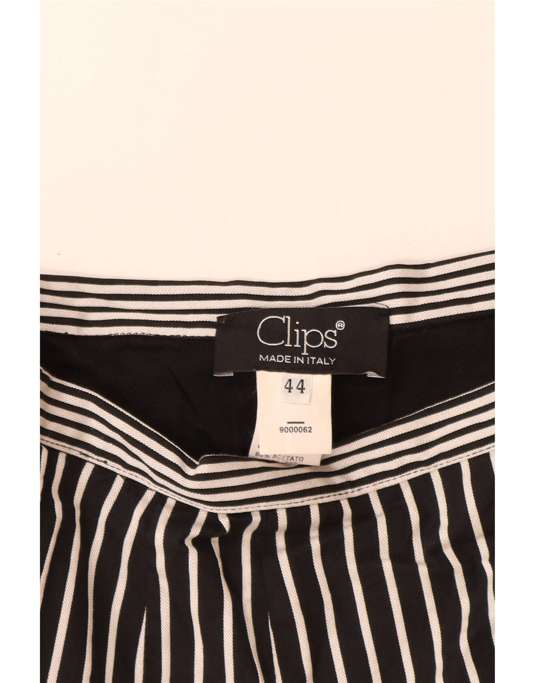 Clips Ženska suknja A-kroja IT 44 Srednji W28 Acetat crne pruge