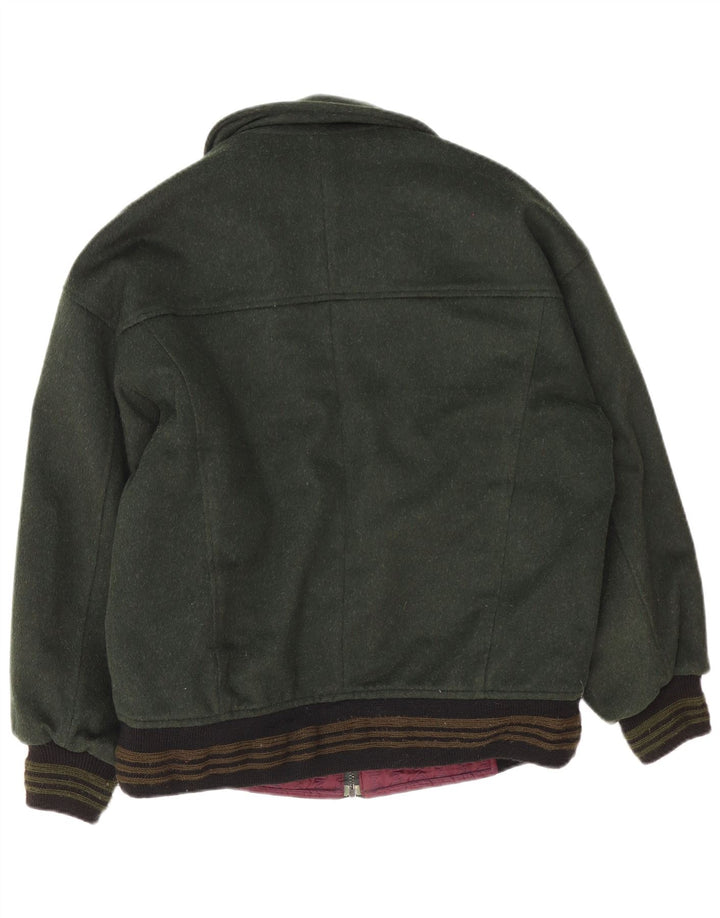 Vintage muška bomber jakna UK 40 velikih zelenih blokova u boji