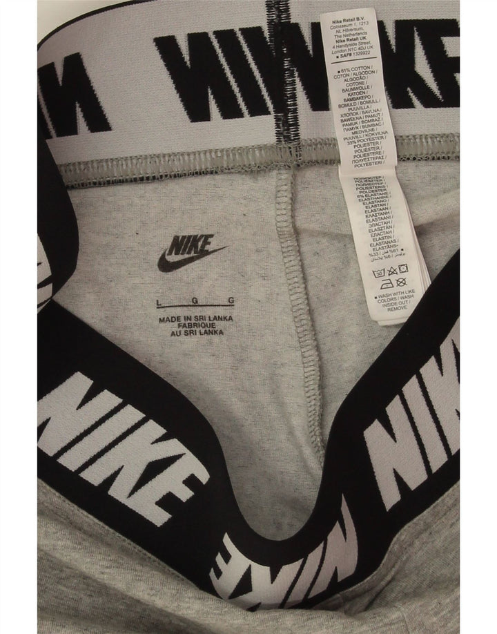 Nike ženske grafičke tajice UK 14 velike sive pamučne
