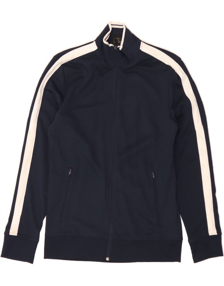 STARTER Mens Tracksuit Top Jacket UK 34/36 Small Navy Blue Colourblock Vintage Starter and Second-Hand Starter from Messina Hembry 