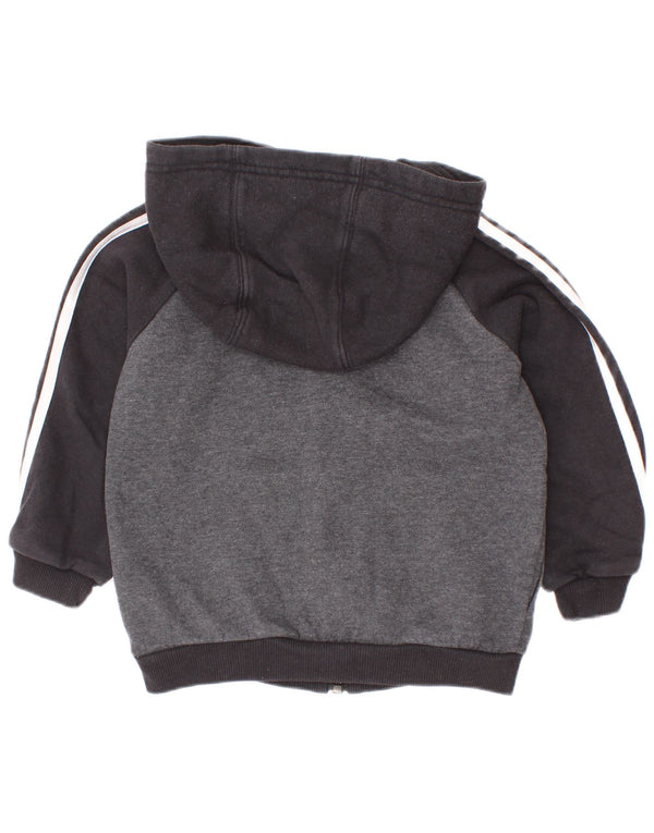 Adidas pulover s kapuljačom s patentnim zatvaračem za dječake, 12-18 mjeseci, sivi pamuk u boji