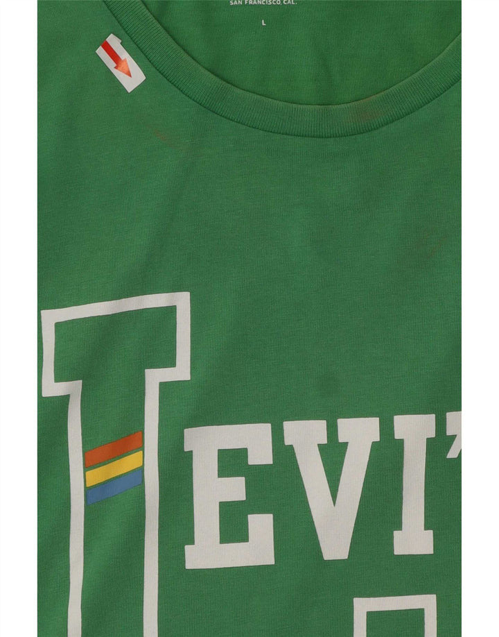 Levi's muška majica s grafičkim motivima, veliki zeleni pamuk