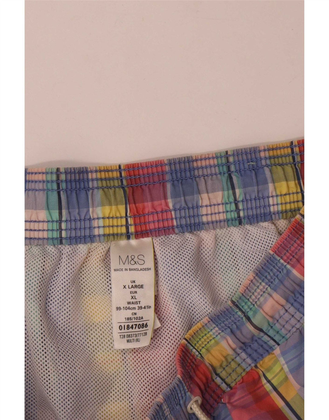 Marks & Spencer muške kratke kupaće hlače XL šareni karirani pamuk