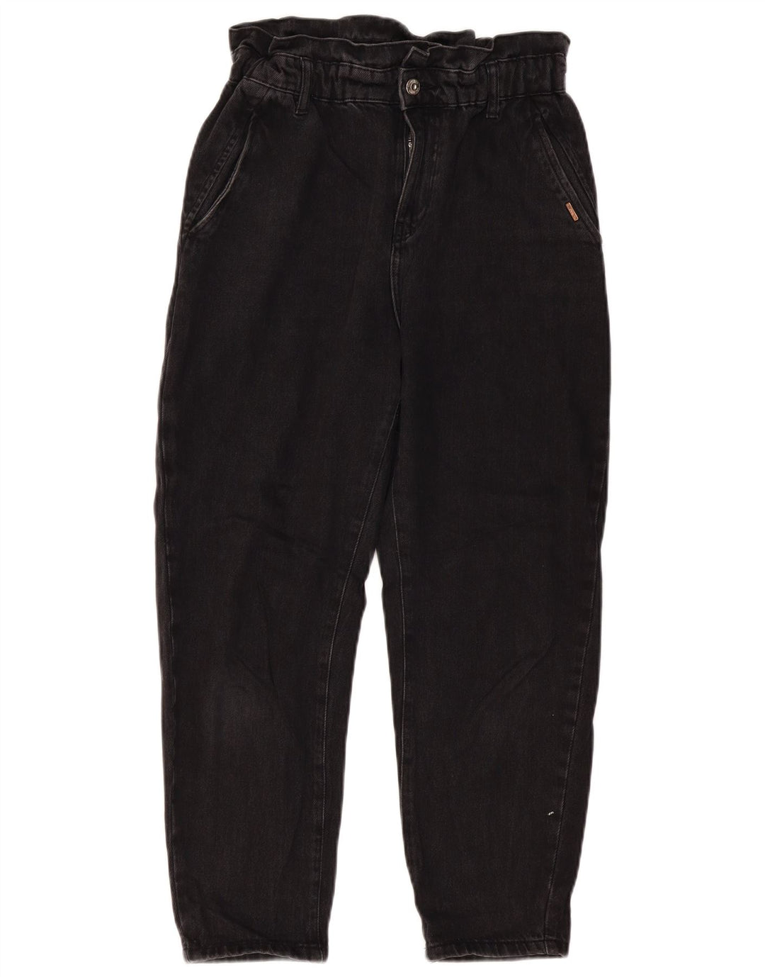 ZARA ženske sužene traperice visokog struka EU 36 XS W26 L24 crni pamuk