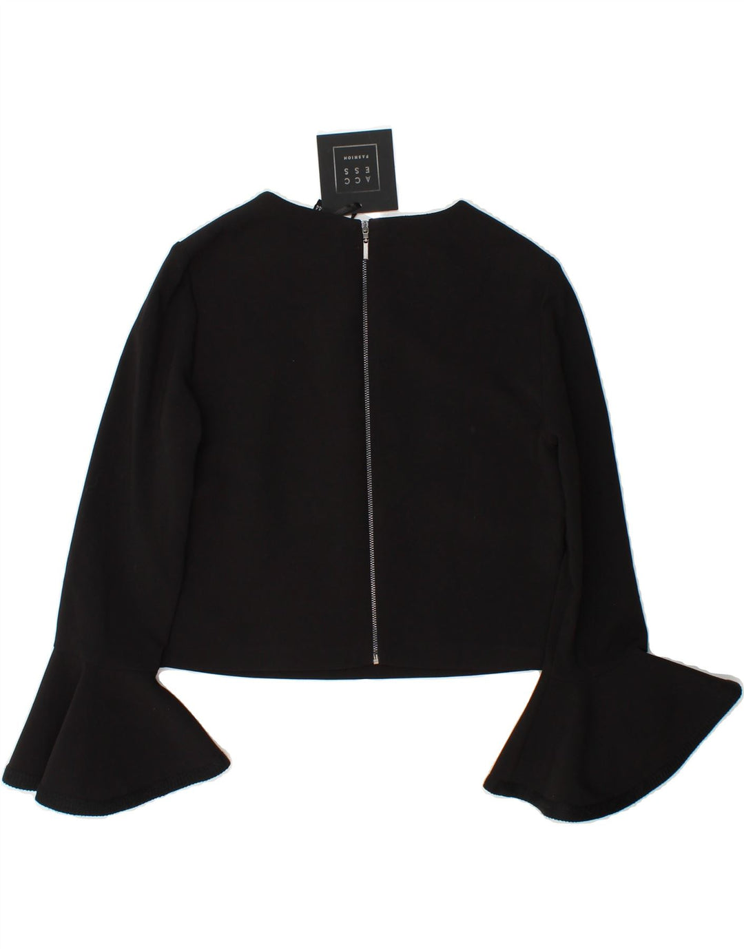 VINTAGE Womens Crop 3/4 Sleeve Blouse Top EU 44 XL Black Polyester Vintage Vintage and Second-Hand Vintage from Messina Hembry 