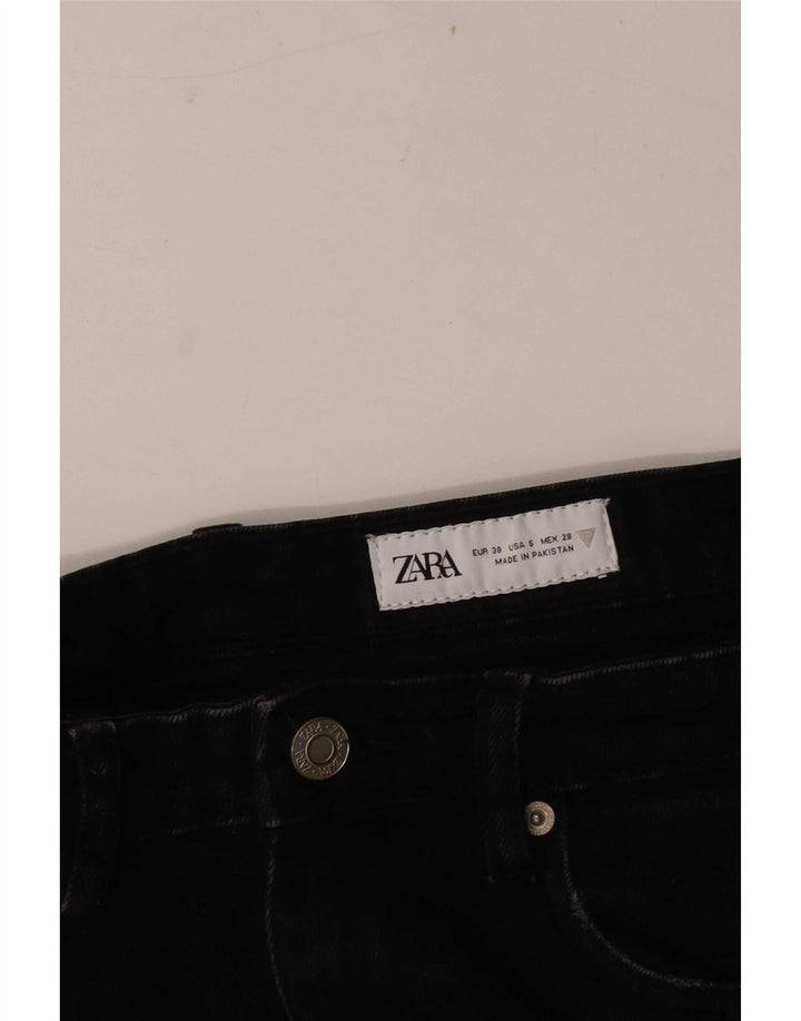 Zara ženske skraćene traperice EU 38 male W28 L25 crne