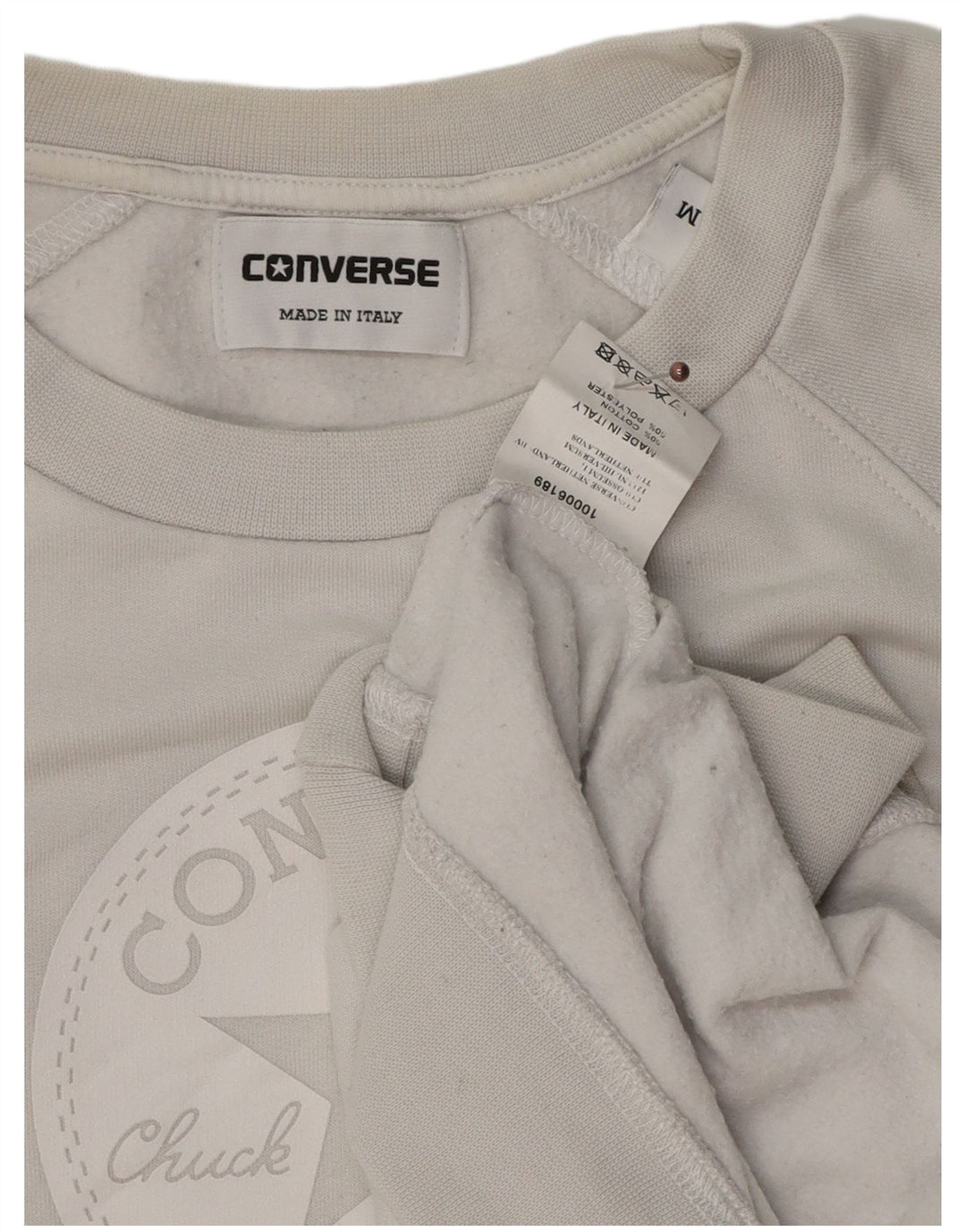 Converse muška trenirka Chuck Taylor Graphic Sweatshirt srednje sivi pamuk