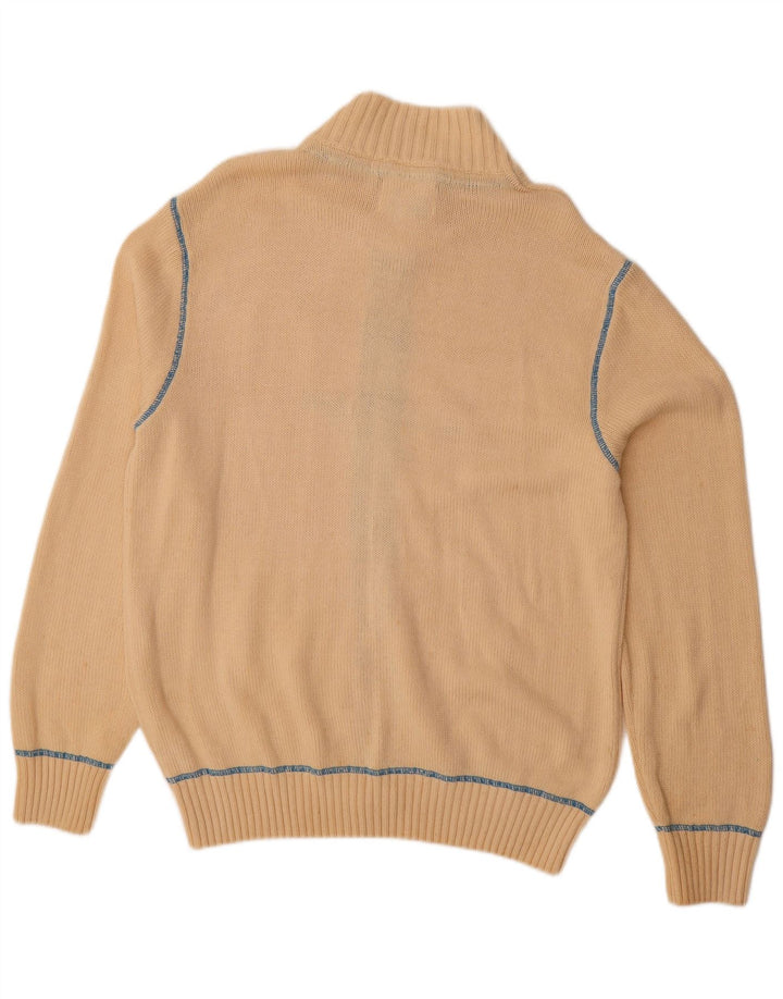 WOOLRICH Muški grafički kardigan džemper XL bež pamuk