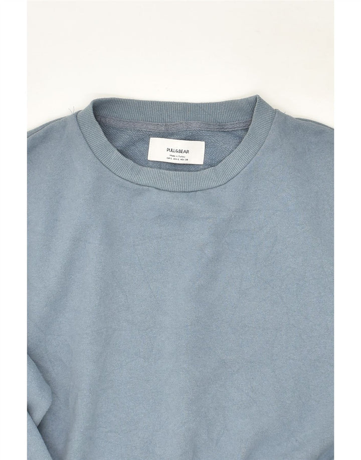 PULL & BEAR Ženska kratkotrajna majica UK 16 Veliki plavi pamuk