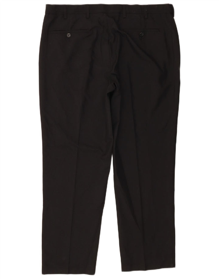 Marks & Spencer muške chino hlače standardnog kroja W38 L29 crni poliester