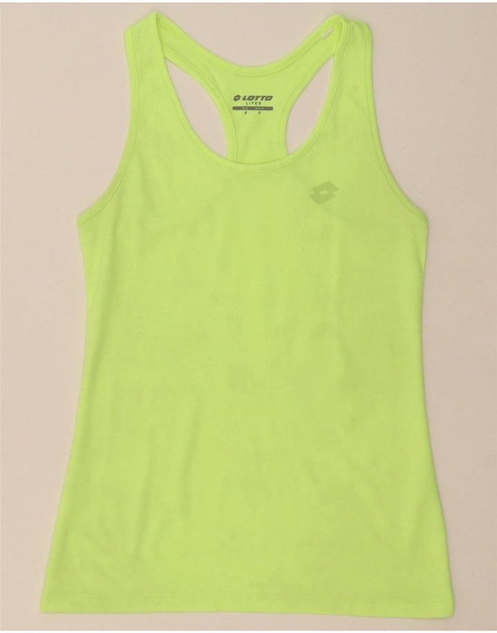 LOTTO Womens Vest Top UK 8 Small Green Vintage Lotto and Second-Hand Lotto from Messina Hembry 
