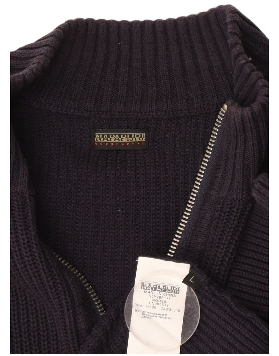 NAPAPIJRI Muški Geographic kardigan pulover Veliki tamnoplavi pamuk