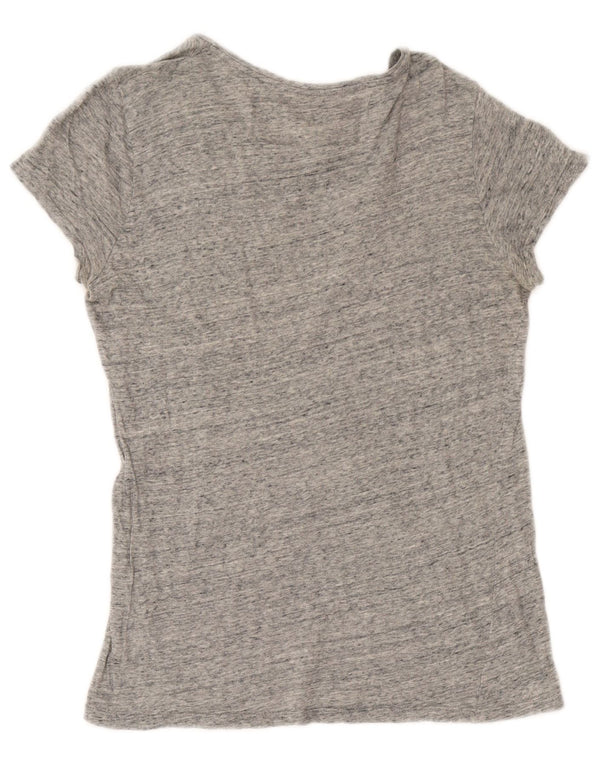 Zara ženska majica kratkih rukava s grafičkim motivima UK 14, srednje sivi flekasti pamuk