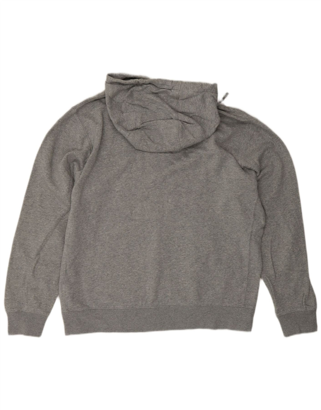 NIKE Mens Hoodie Jumper Large Grey Flecked Cotton