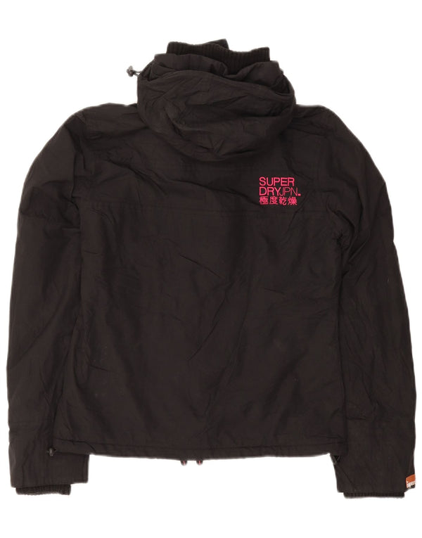 Superdry ženska vjetrovka s kapuljačom UK 10 Mala crna najlonska jakna