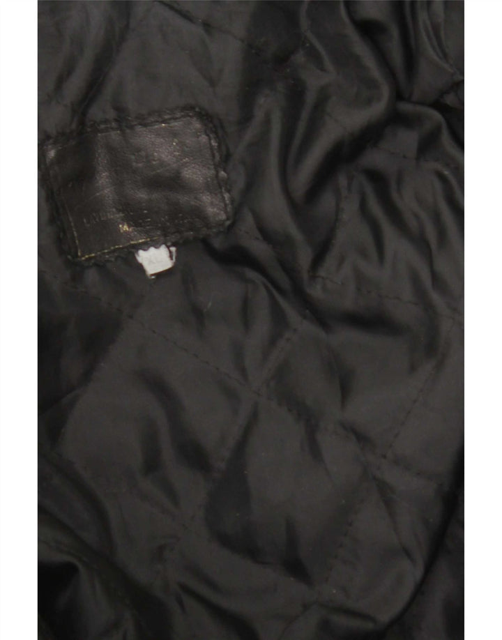 Vintage muška kožna jakna UK 42 XL crna koža