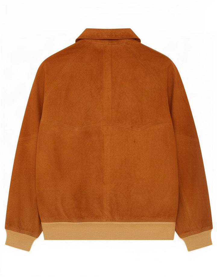 Vintage muška bomber jakna od brušene kože IT 52 XL smeđe boje