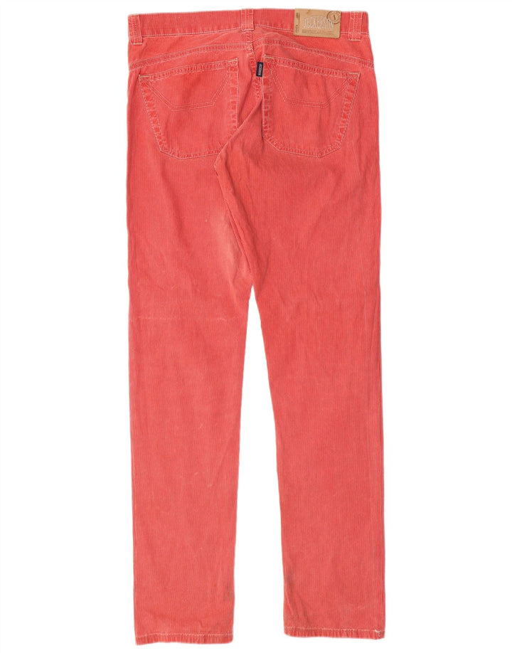 JECKERSON Muške ravne hlače od samta W32 L33 Crvene