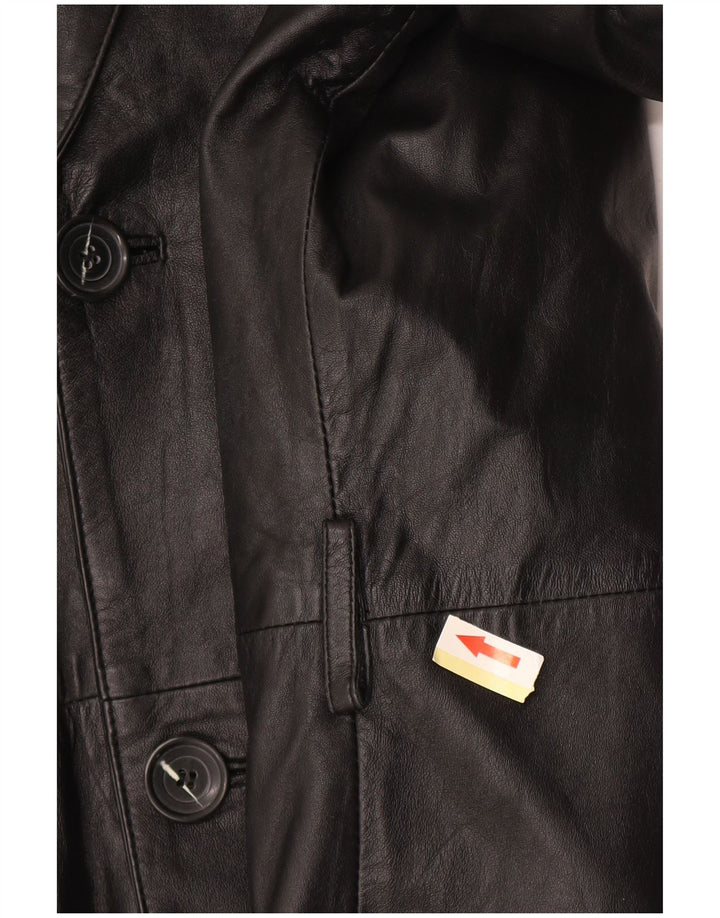 Muški kožni kaput EU 50 veliki crni kožni