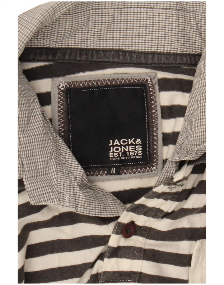 JACK & JONES muška grafička polo majica srednje sive pruge