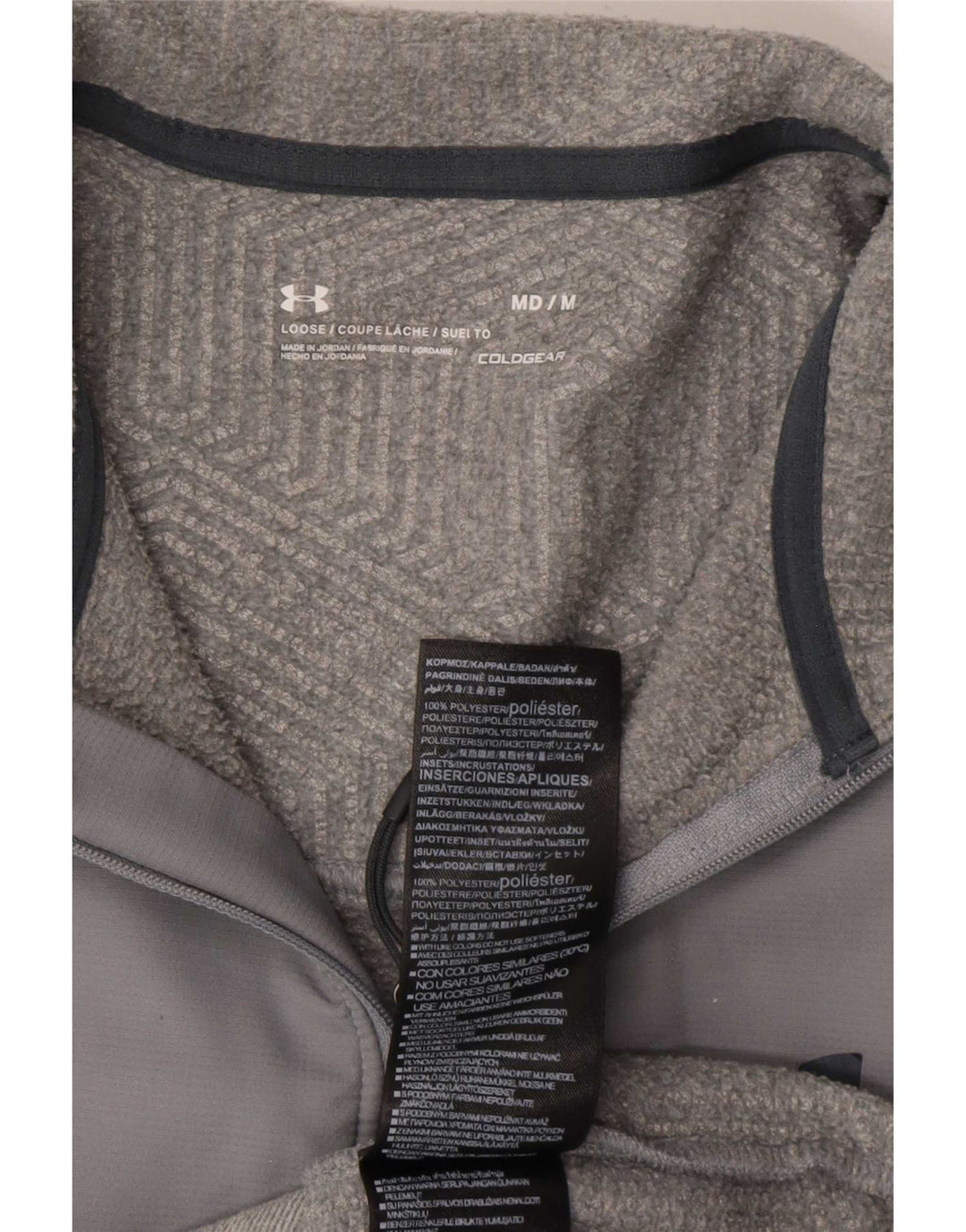 Under Armour Muška trenirka Cold Gear Zip Neck Pulover Top Medium Grey
