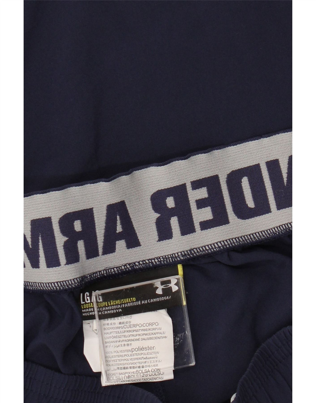 Under Armour muške sportske kratke hlače s grafičkim motivima, veliki tamnoplavi poliester