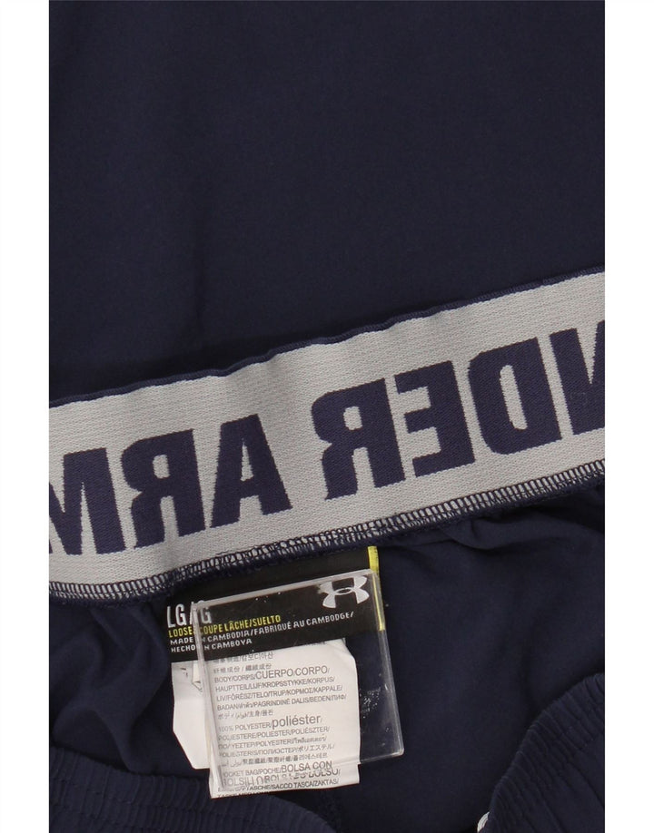 Under Armour muške sportske kratke hlače s grafičkim motivima, veliki tamnoplavi poliester