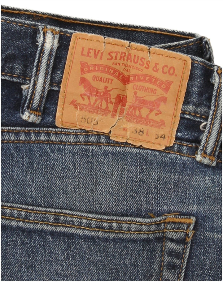 Levi's muške 505 ravne traperice W38 L34 plavi pamuk