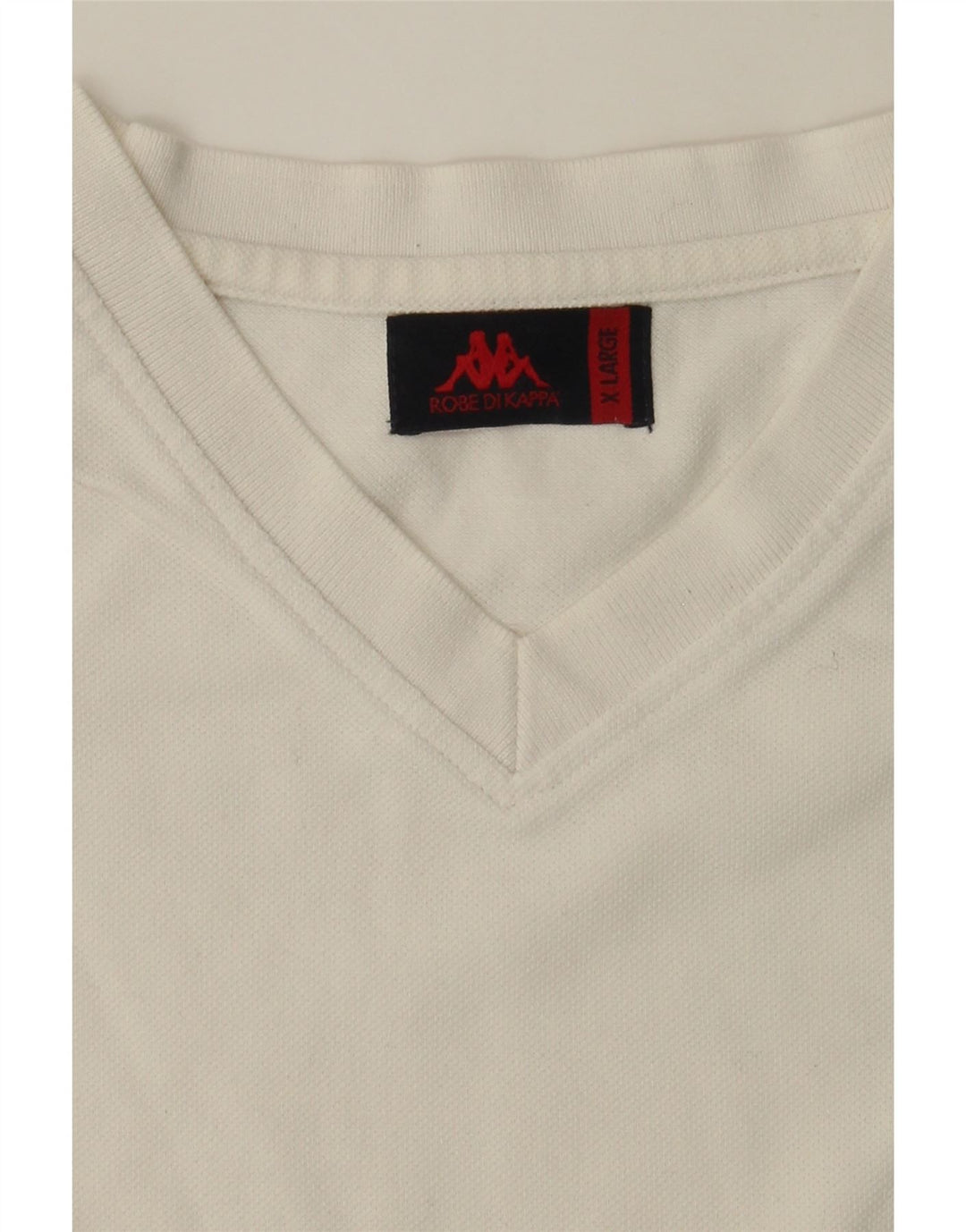 KAPPA Mens T-Shirt Top XL Off White Cotton Vintage Kappa and Second-Hand Kappa from Messina Hembry 