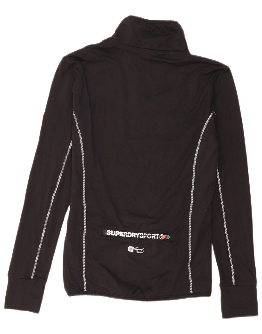 Gornji dio trenirke Superdry Graphic Zip Deck Pulover srednje crne boje
