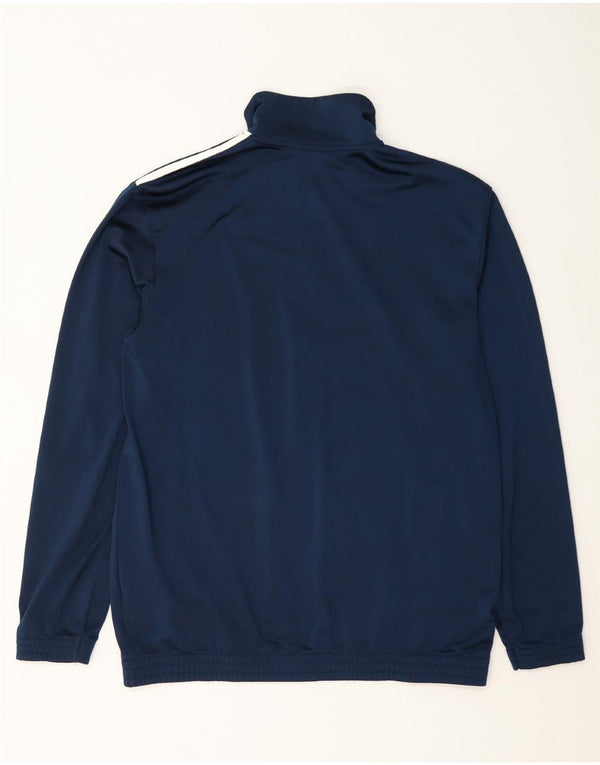 Adidas Mens Tracksuit Top Jacket UK 44/46 Large Navy Blue Polyester