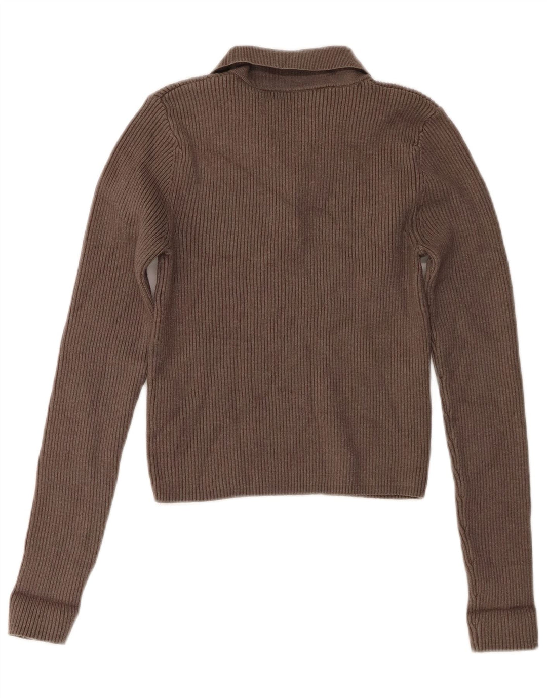 Zara ženski džemper s polo ovratnikom UK 12 Srednje siva viskoza