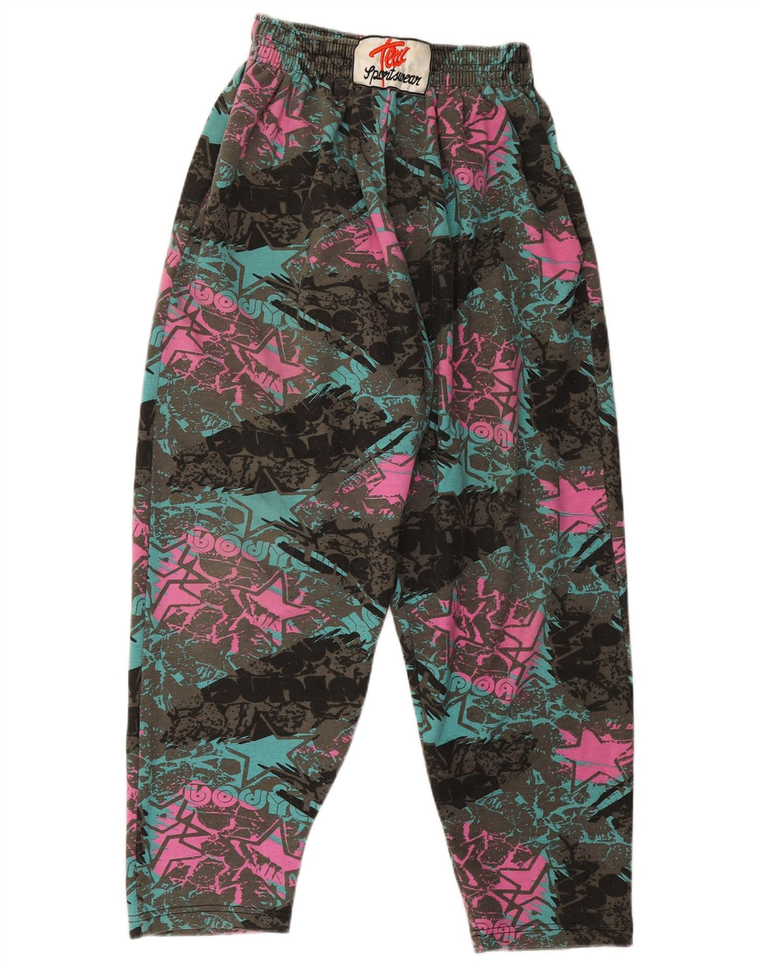 Vintage ženske trenirke Hlače UK 16 Velike, višebojne, retro