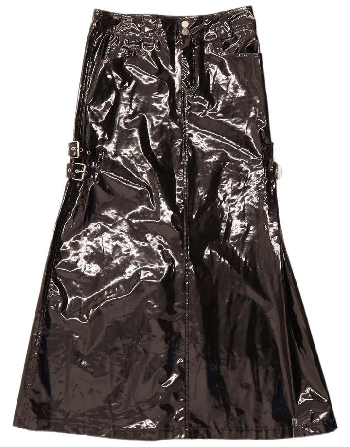 QUEEN OF DARKNESS Ženska maksi suknja A-kroja mala W28 crna gotička