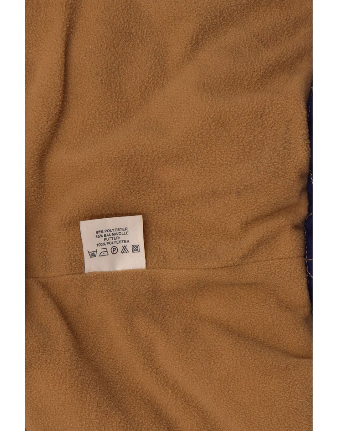 Vintage muška prošivena jakna s kapuljačom UK 42 XL ljubičasti poliester