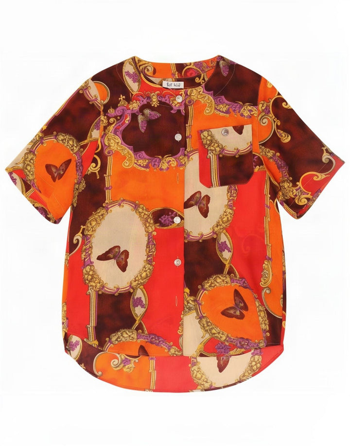 Vintage ženska košulja s apstraktnim uzorkom UK 10 Small Multicoloured
