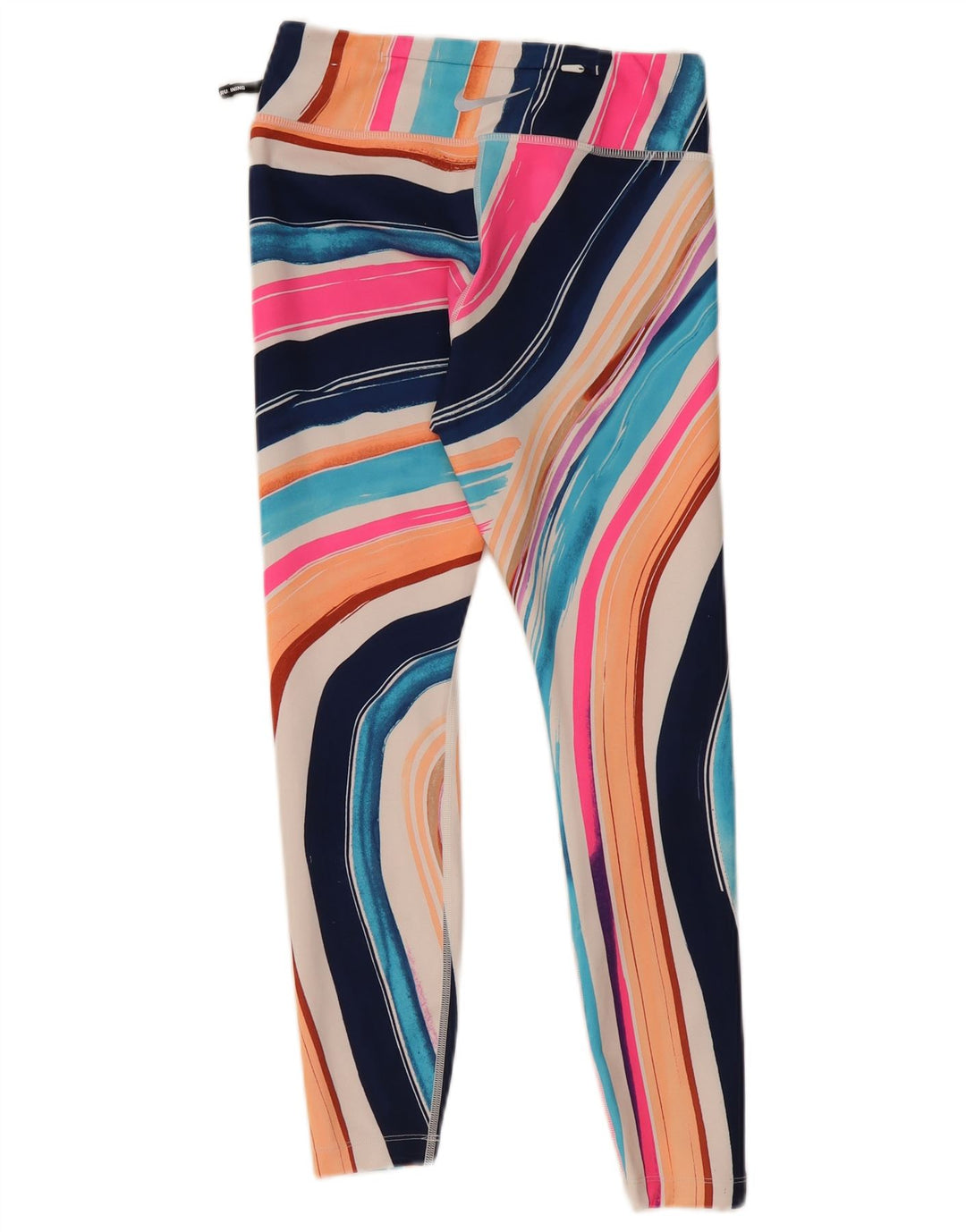 Nike Ženske Dri Fit Leggings UK 8 Mali raznobojni prugasti poliester