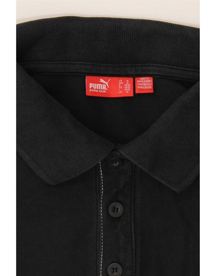 Puma muška polo majica srednje crne pamučne boje