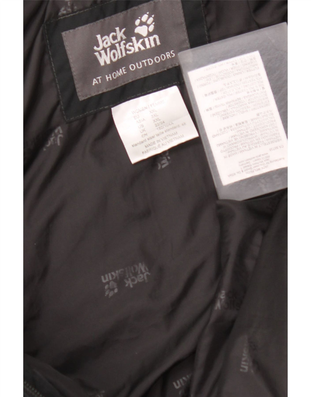 JACK WOLFSKIN Ženski podstavljeni kaput s kapuljačom UK 22/24 2XL crni poliester