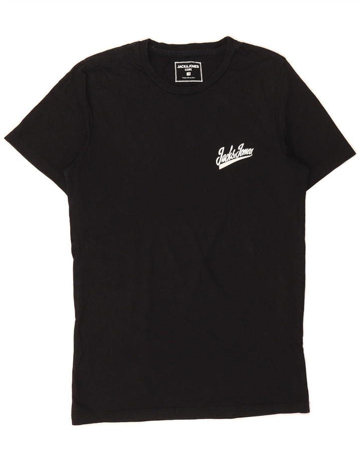JACK & JONES Mens T-Shirt Top Medium Black Cotton Vintage Jack & Jones and Second-Hand Jack & Jones from Messina Hembry 
