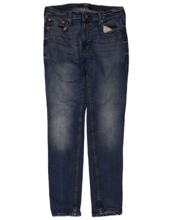 Hollister muške uske traperice W34 L32 plavi pamuk