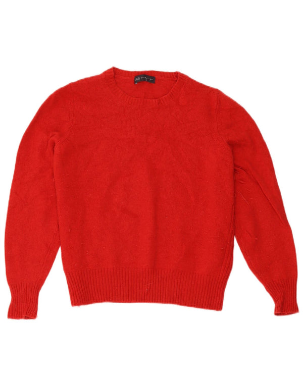 Marks & Spencer ženski džemper s veznim izrezom UK 18 XL crvena janjeća vuna